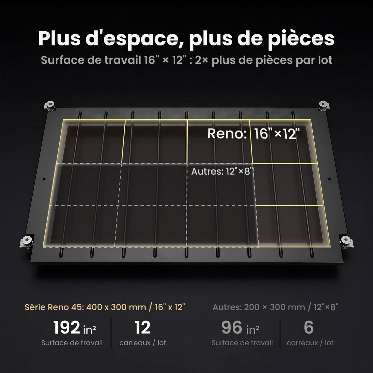 Monport Reno45 Pro Vision Graveur et découpeur laser CO₂ de bureau 45 W (16" x 12") avec caméra HD 8 MP, assistance à la mise au point automatique et système de refroidissement à eau intégré