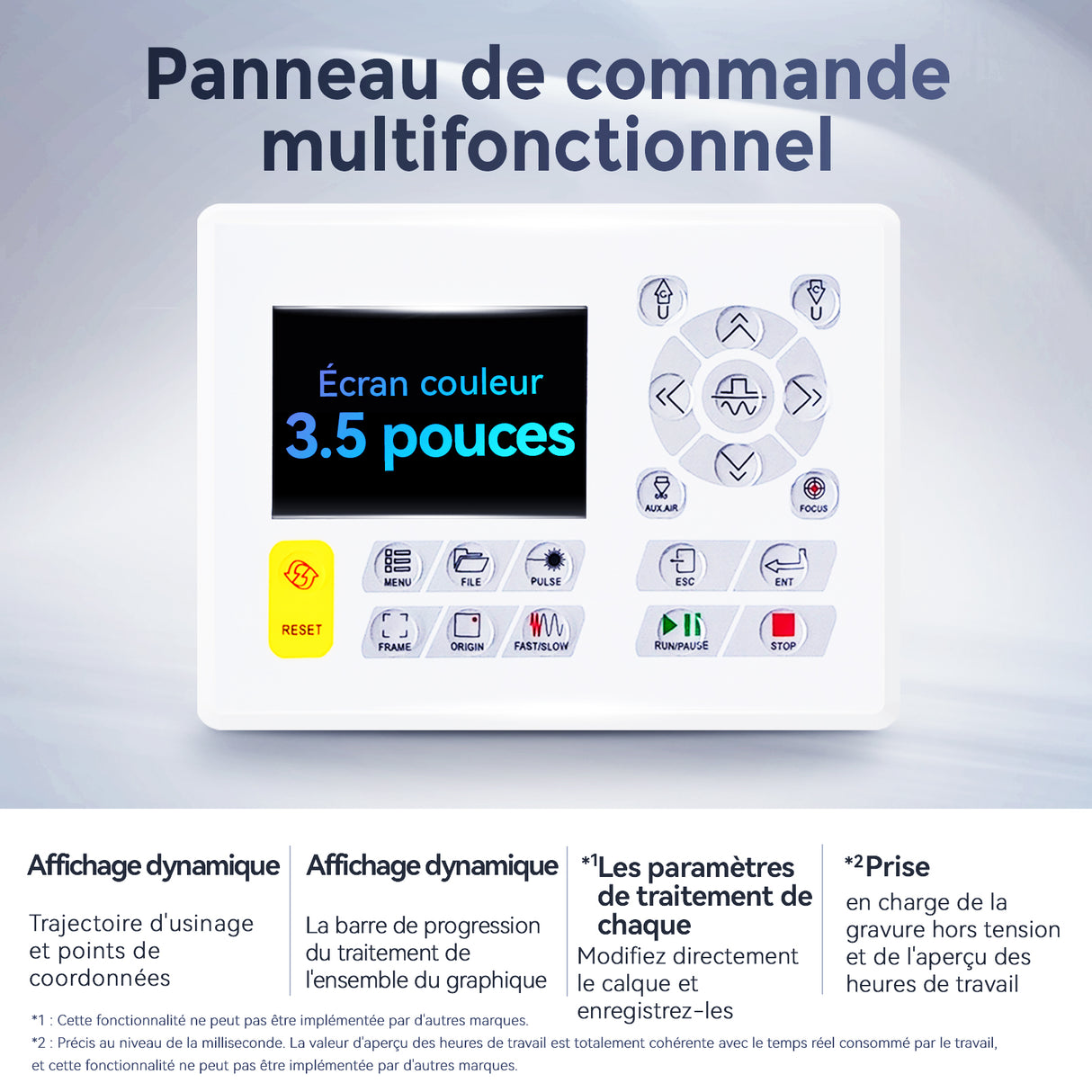 Monport Effi 10S version améliorée machine de gravure et de découpe laser CO2 100W avec fonction de mise au point automatique et refroidisseur d'eau intégré