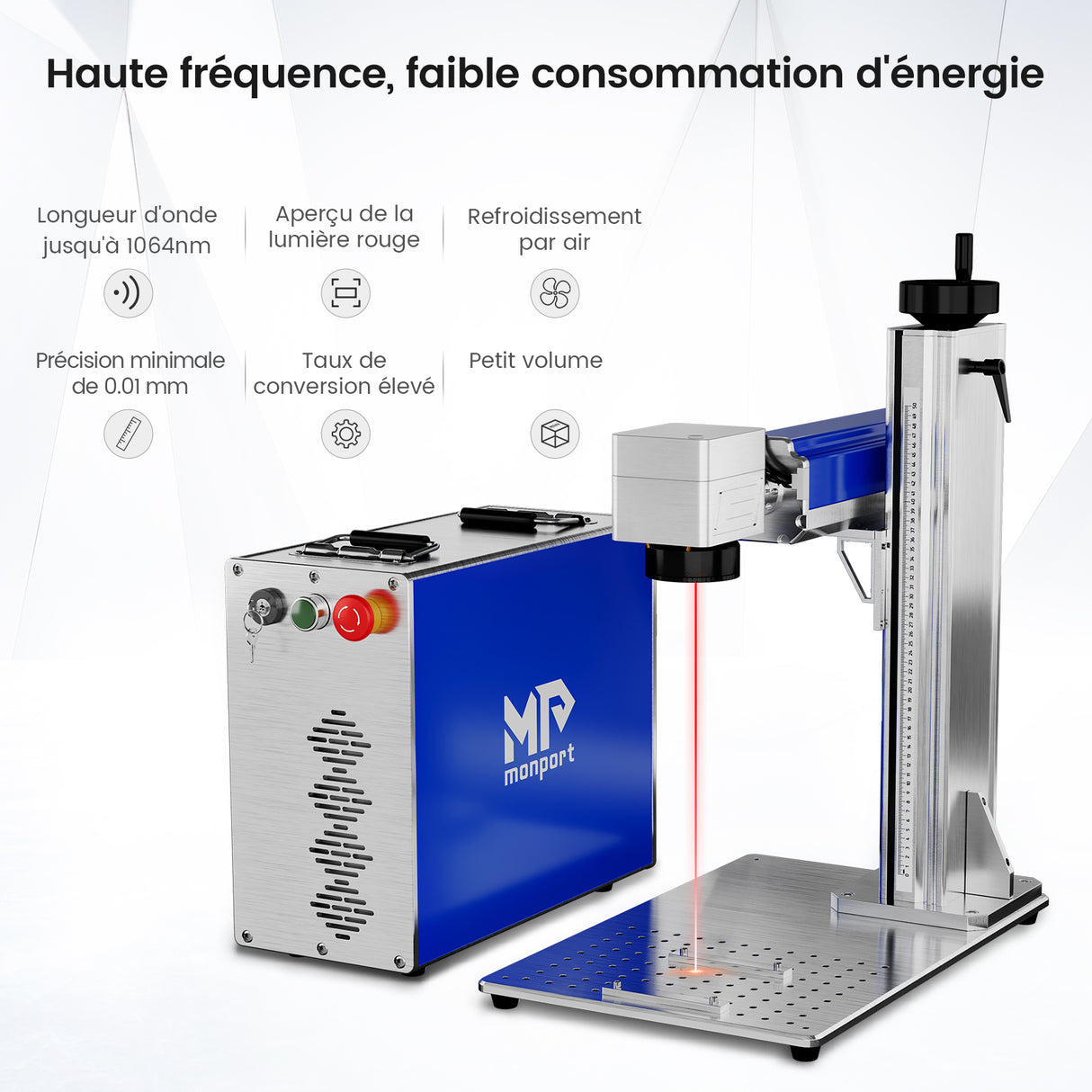 Monport GQ 30W Graveur laser à fibre (5.9" x 5.9") & machine de marquage