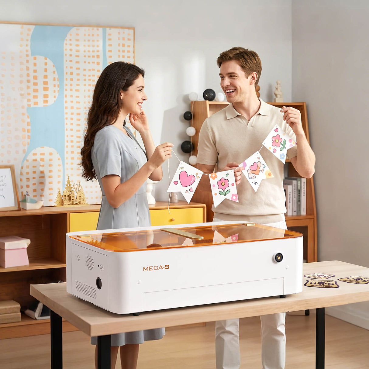 Monport MegaS – Mise à niveau de la série Mega : graveuse et découpeuse laser CO₂ 70 W avec précision intelligente