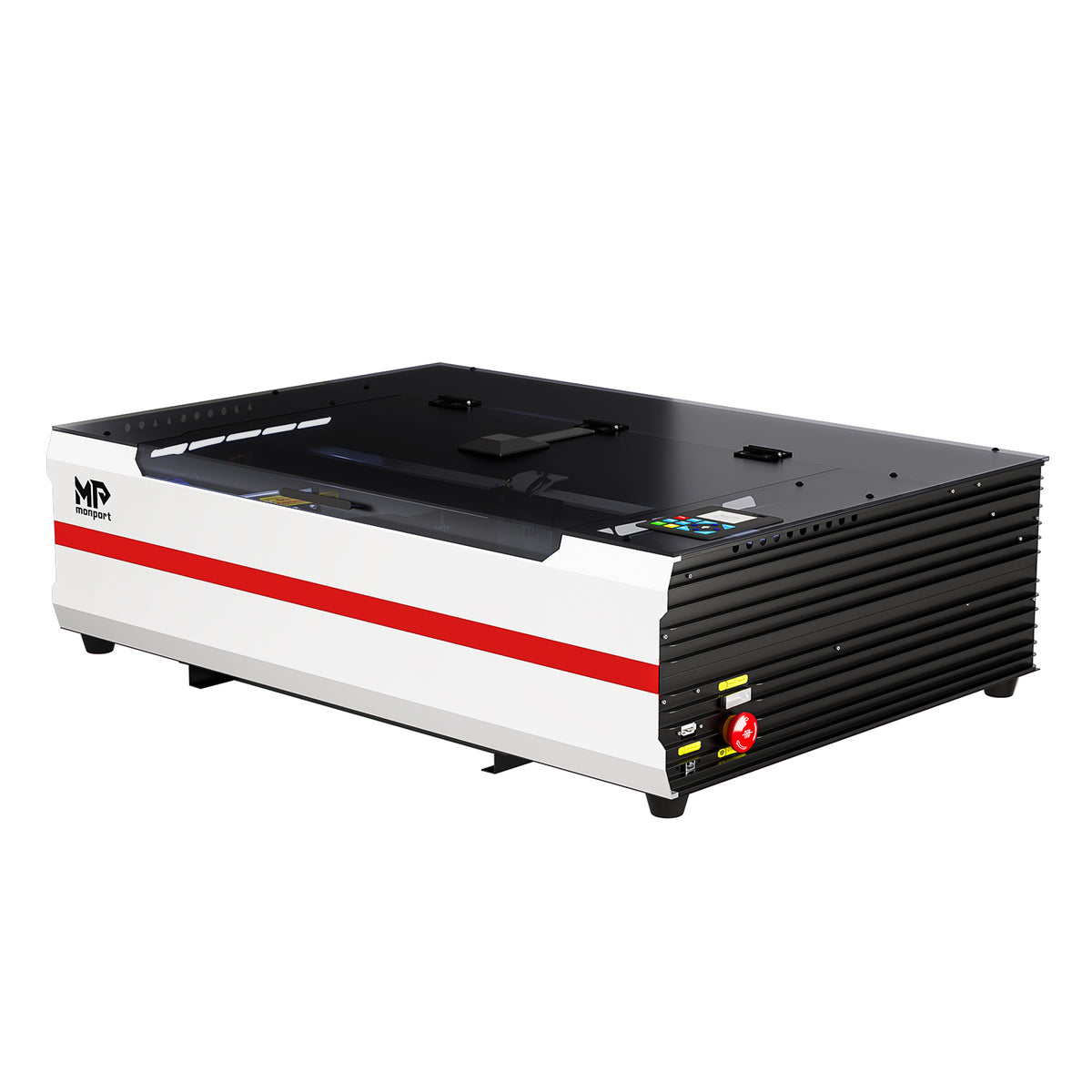 Monport Reno65 Pro Vision 65W – Machine de gravure et de découpe laser CO₂ de bureau (600x400mm) avec caméra HD 8MP, support de mise au point automatique magnétique et système de refroidissement par eau intégré