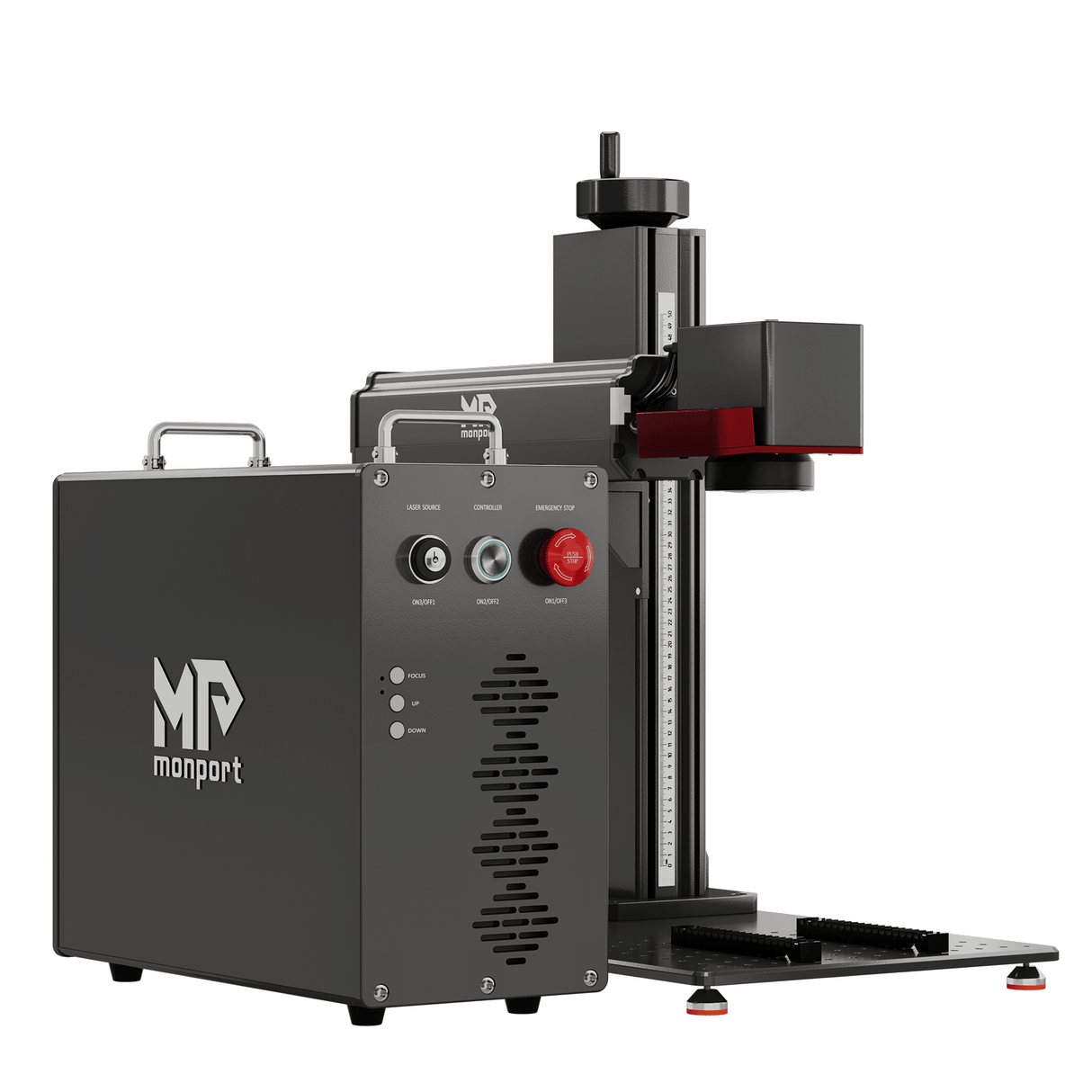 Monport GPro 60W MOPA Machine laser à fibre Vision – Avec système de vision pour un positionnement automatique, une gravure métallique précise et un marquage laser
