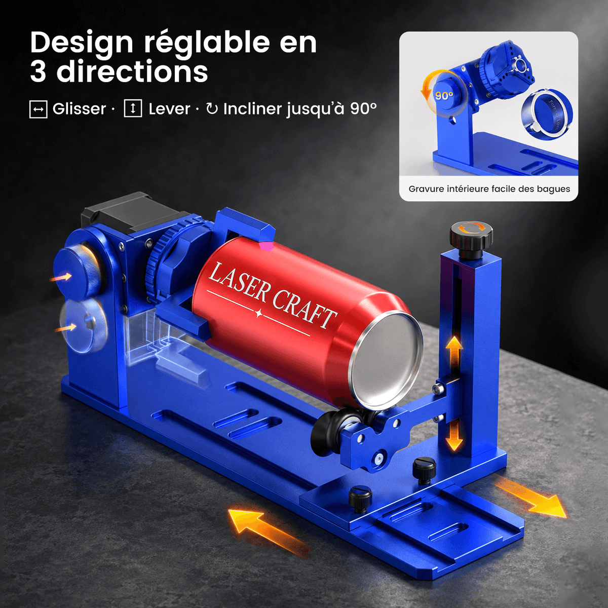 Axe rotatif multifonction amélioré pour Reno/Gpro Vision