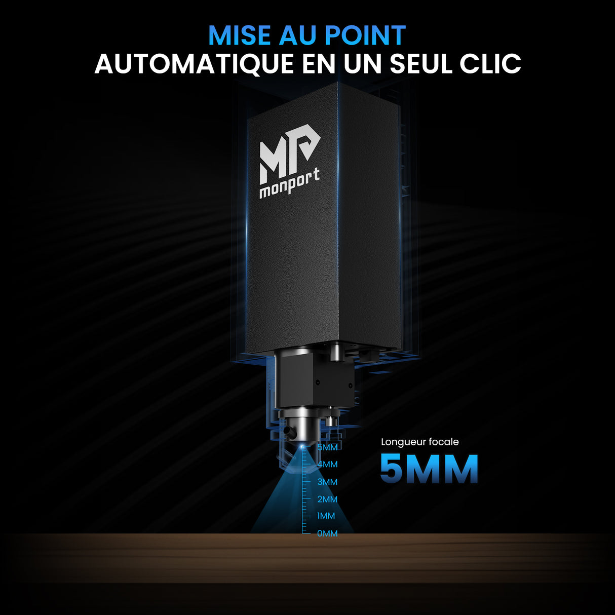 MONPORT ONYX Graveur laser CO2 de bureau 55W avec Mise au Point Automatique