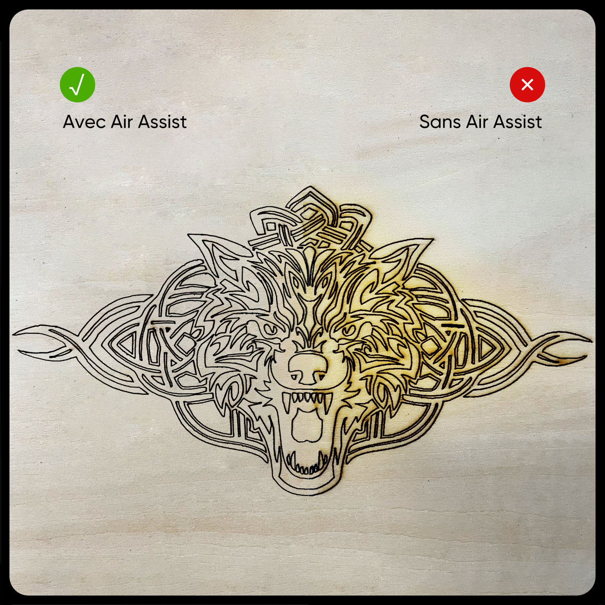 Monport 40W Pro Graveur & découpeur laser CO2 Lightburn (12" X 8") avec assistance d'air