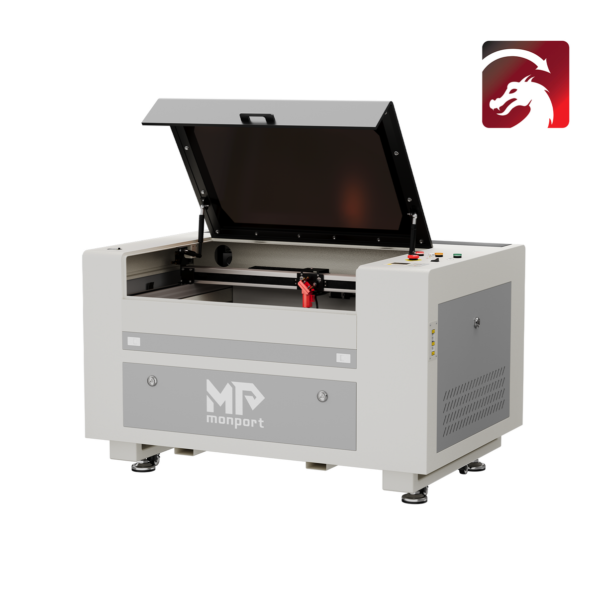 Monport 60W Machine à graver laser CO2 & Cutter (600 x 400mm) Surface de gravure avec mise au point automatique