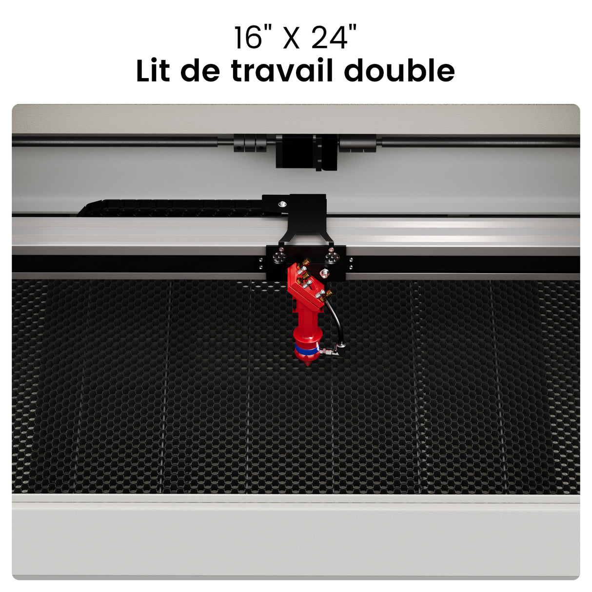 Monport 60W Machine à graver laser CO2 & Cutter (600 x 400mm) Surface de gravure avec mise au point automatique