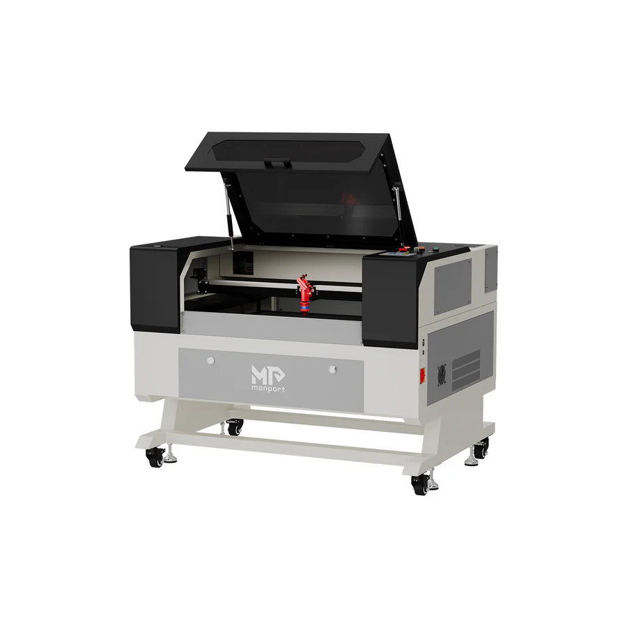 Monport 60W Machine à graver laser CO2 & Cutter (700 x 500mm) Surface de gravure avec Mise au point automatique