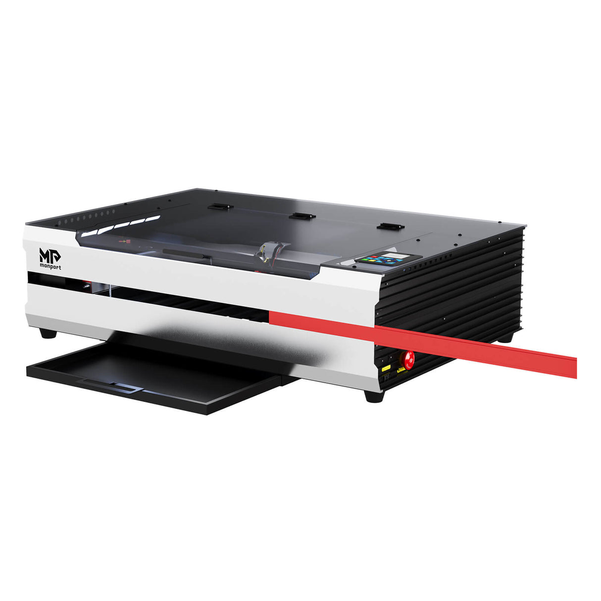 Machine de gravure et de découpe laser CO₂ de bureau Monport Reno 65 Pro (600x400mm) et 65 Pro Vision, équipée d'une caméra HD 8MP et d'une fonction de remplissage automatique intelligente