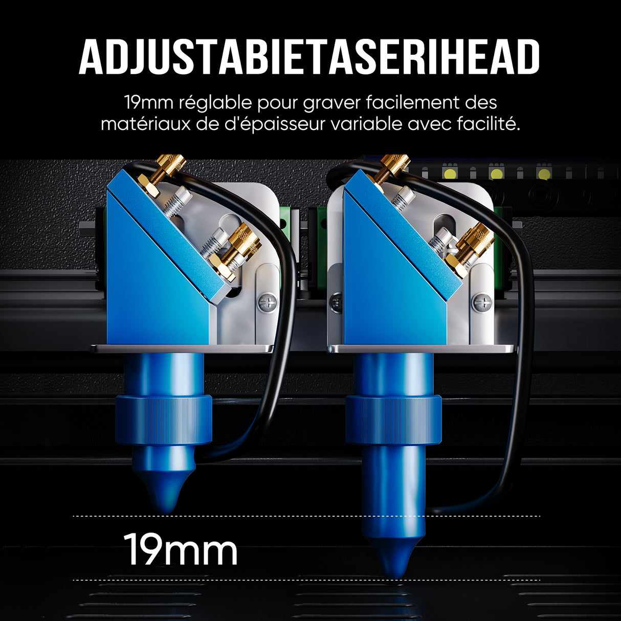 Monport 40W Pro Graveur & découpeur laser CO2 Lightburn (12" X 8") avec assistance d'air