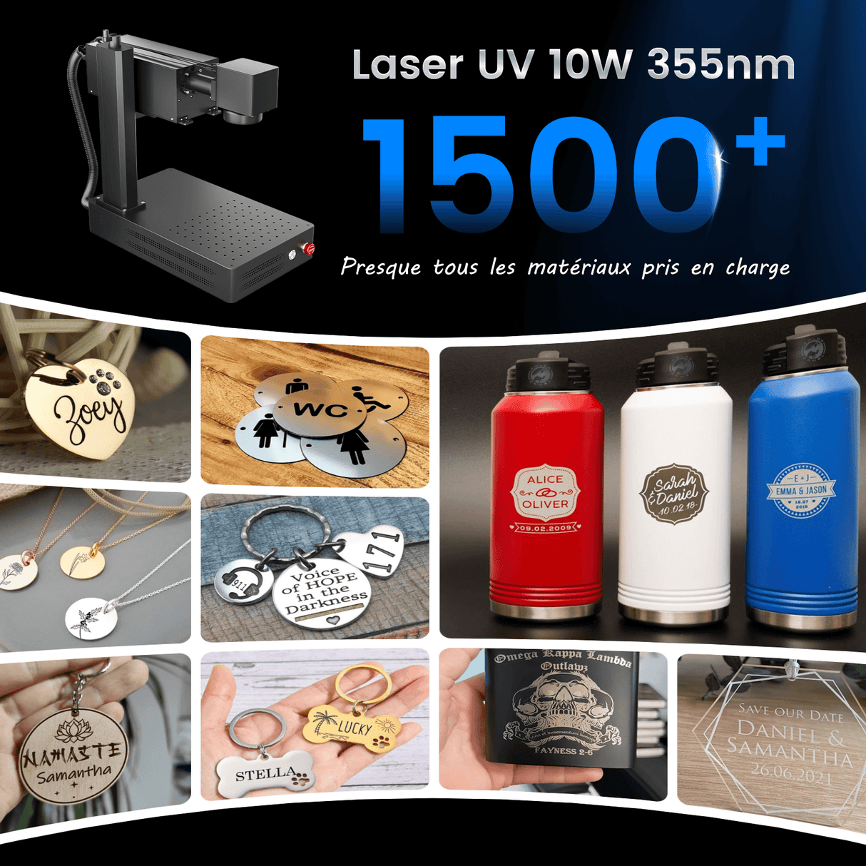 Monport 10W Graveur et Marqueur Laser UV
