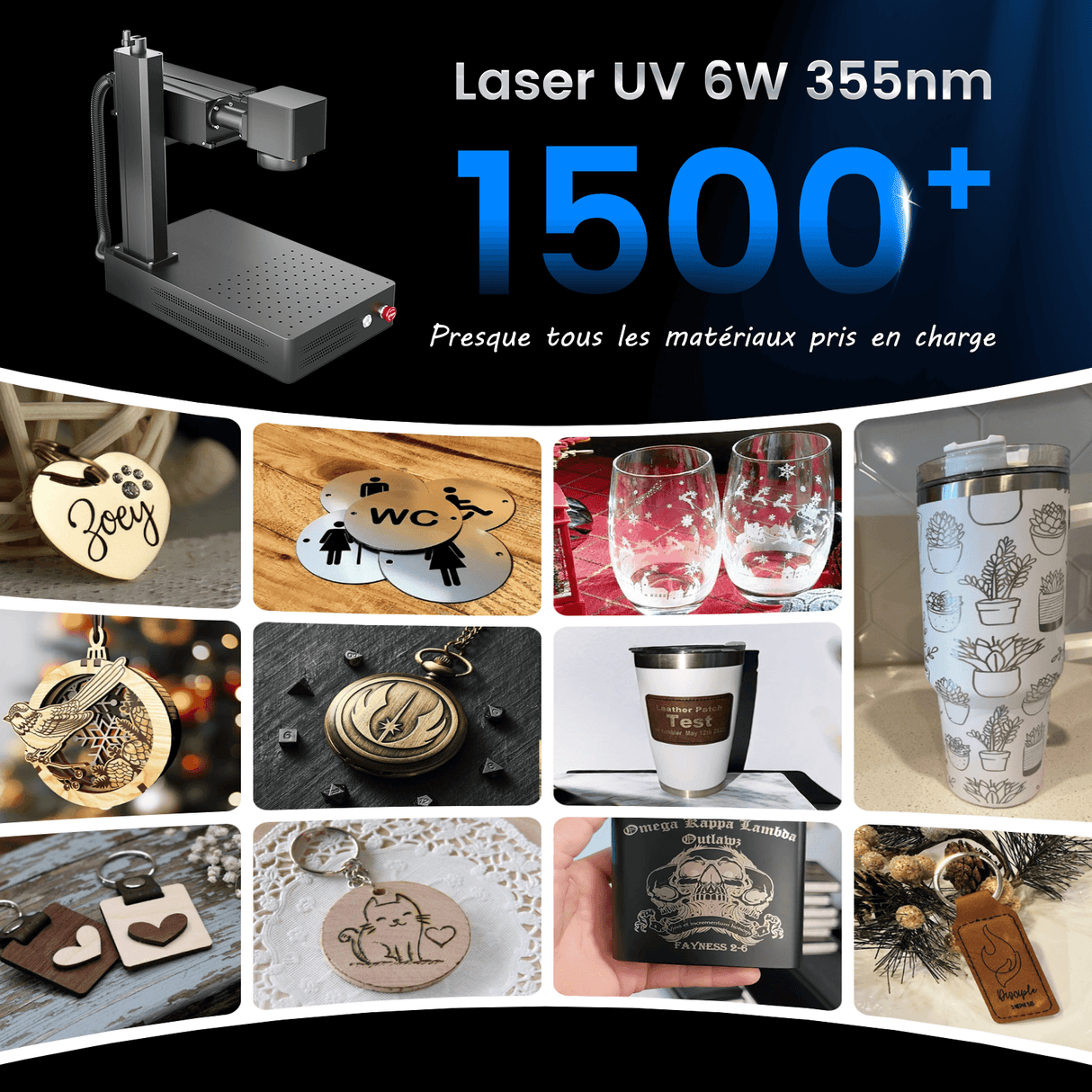 Monport 6W Graveur et Marqueur Laser UV