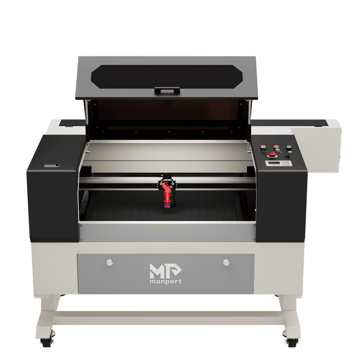Monport 80W Machine à graver laser CO2 & cutter (500x700mm) avec Mise au point automatique et support