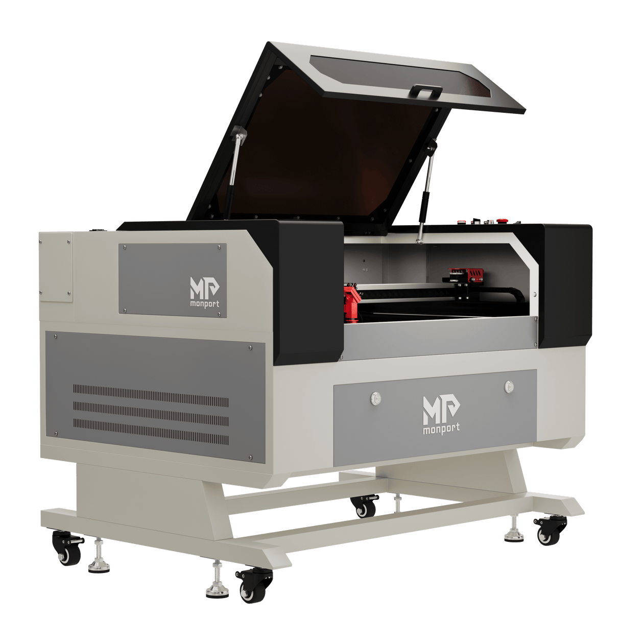 Monport 80W Machine à graver laser CO2 & cutter (500x700mm) avec Mise au point automatique et support