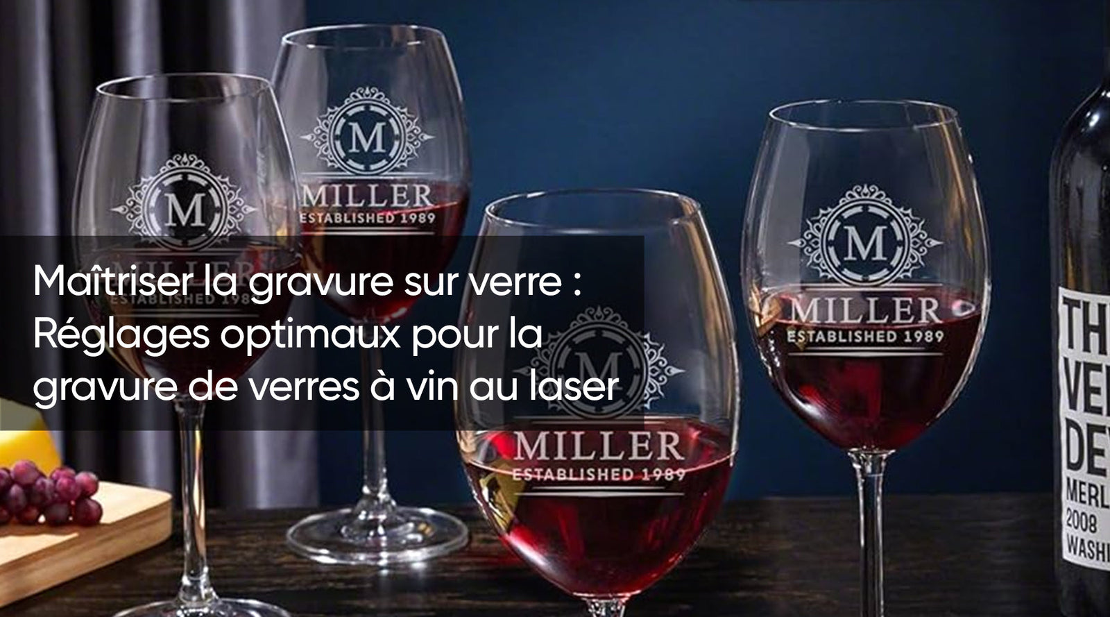 Maîtriser la gravure sur verre : Réglages optimaux pour la gravure de verres à vin au laser