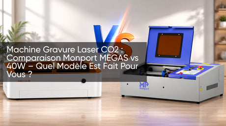 Machine Gravure Laser CO2 : Comparaison Monport MEGAS vs 40W – Quel Modèle Est Fait Pour Vous ?