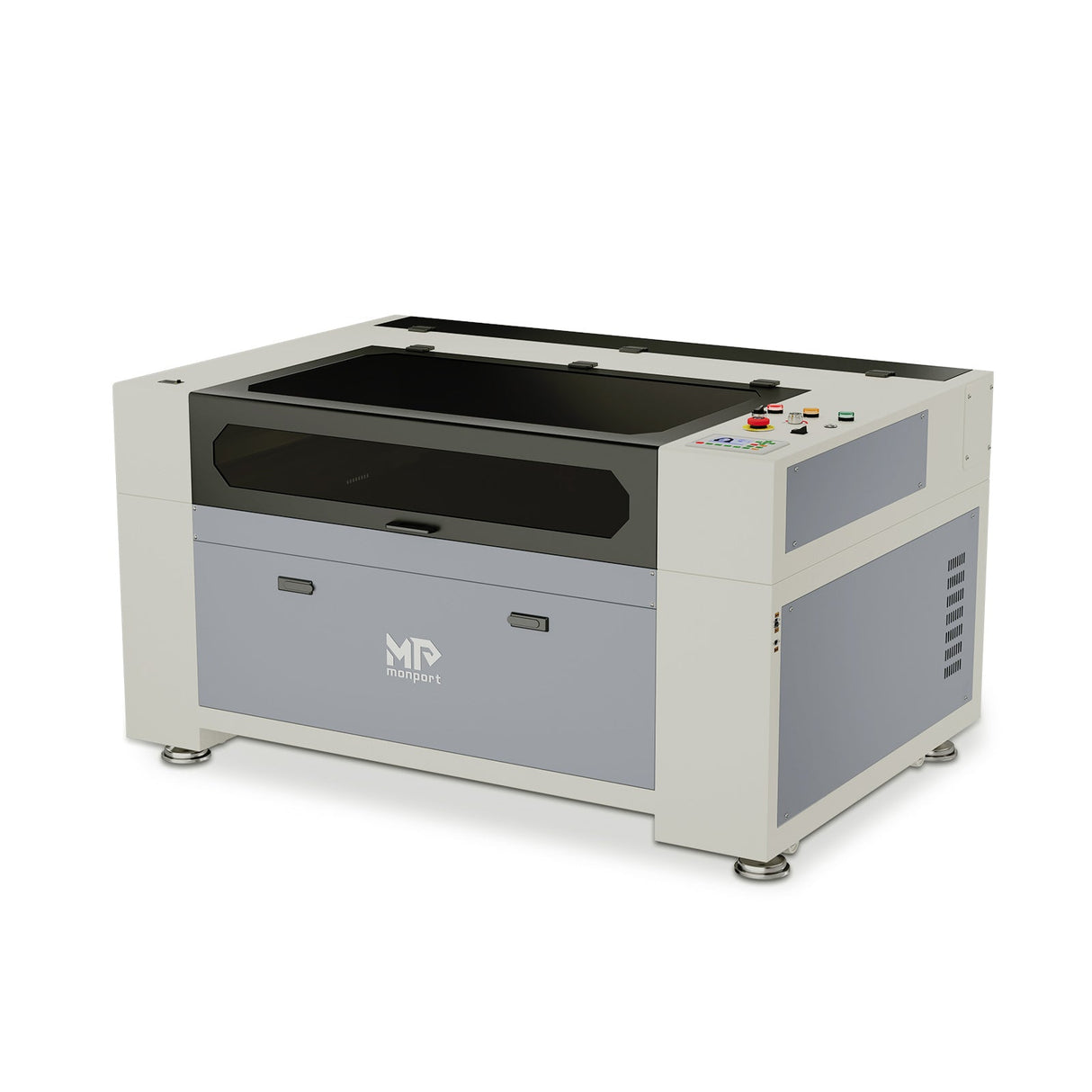 Monport 100W CO2 intégré Système de refroidissement à eau Machine à graver laser & Cutter avec (1000 x 600mm) surface de gravure