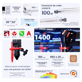 Monport Effi9S Laser CO₂ de gravure et de découpe amélioré 90 W (914 × 610 mm) avec mise au point automatique et refroidisseur d’eau intégré 4,9 (18 avis)
