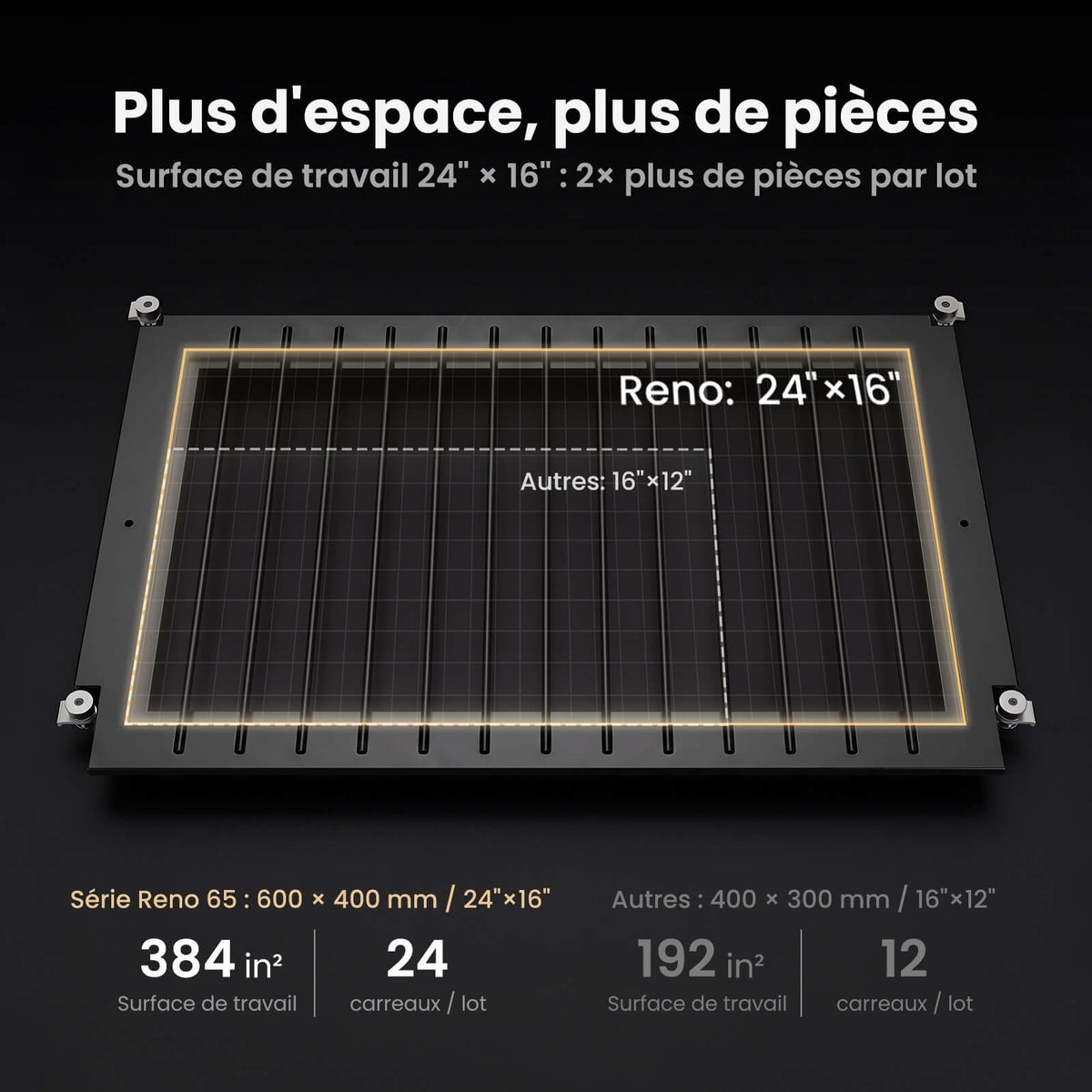 Monport Reno65 Pro Vision 65W – Machine de gravure et de découpe laser CO₂ de bureau (600x400mm) avec caméra HD 8MP, support de mise au point automatique magnétique et système de refroidissement par eau intégré