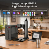 Monport GPro 200W MOPA Machine laser à fibre Vision – Avec système de vision pour un positionnement automatique, une gravure métallique précise et un marquage laser