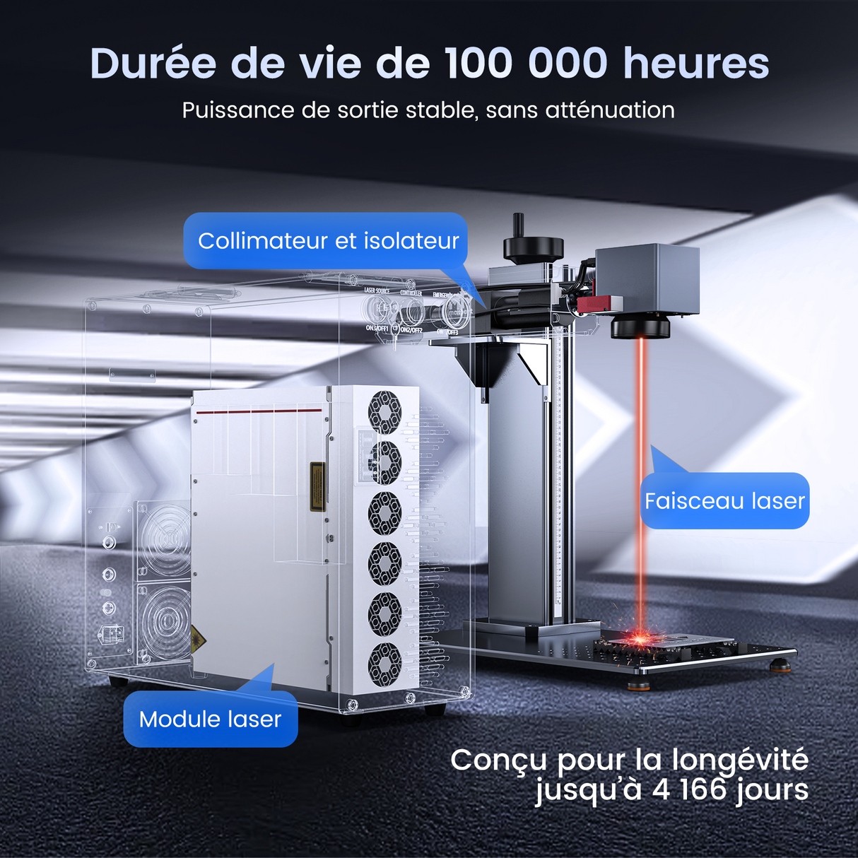 Monport GT 200W Split MOPA & Autofokus-Faserlaser-Gravierer & Farbemarkierungsmaschine