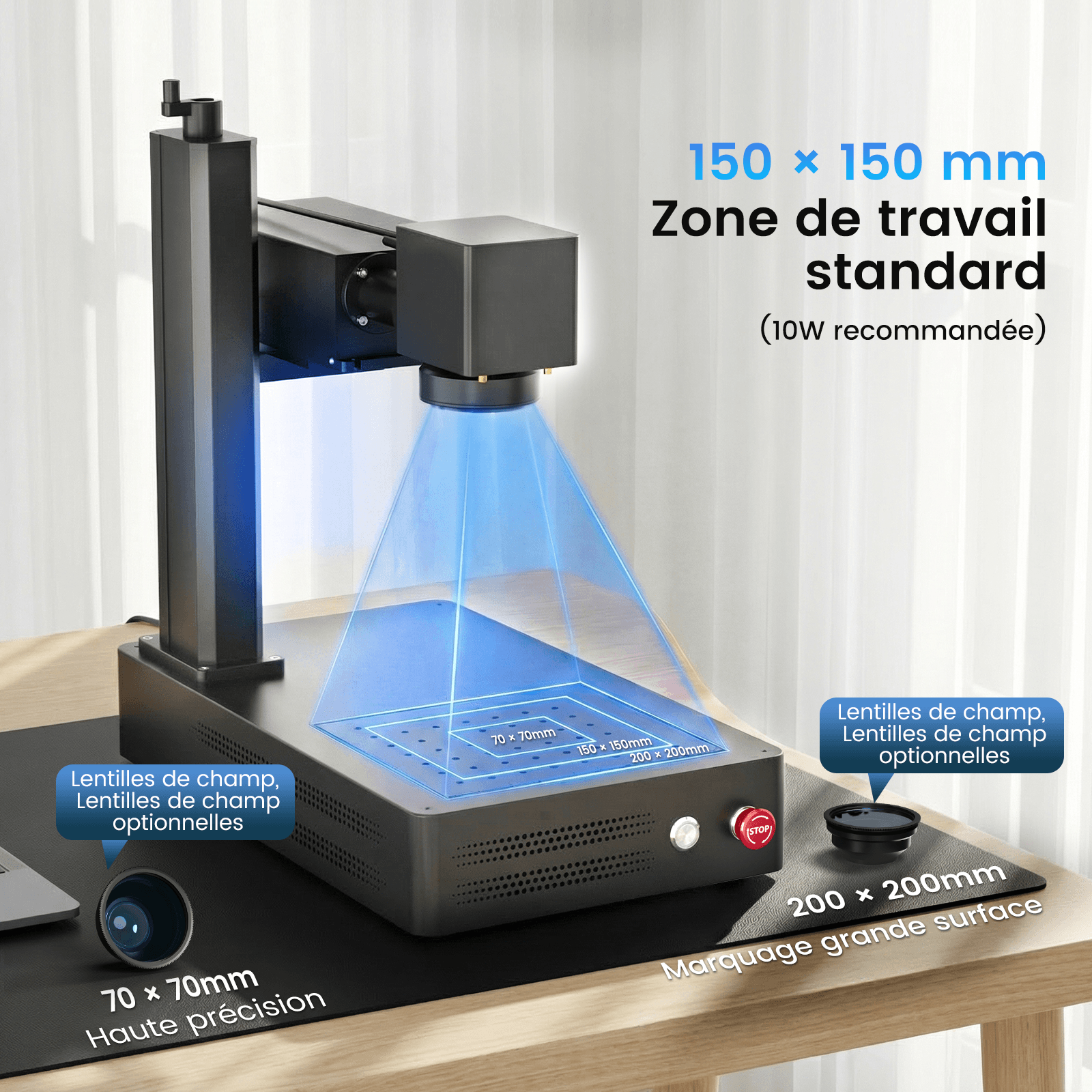 Monport 6W Graveur et Marqueur Laser UV