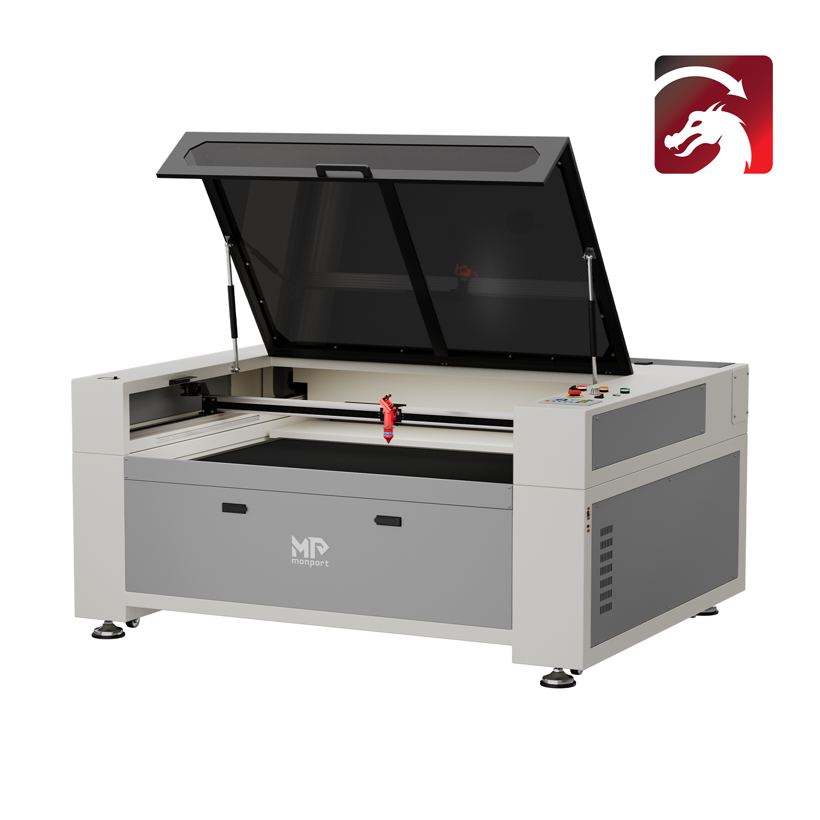 Monport 130W CO2 intégré Système de refroidissement par eau Machine à graver laser & Cutter avec (1300 x 900mm) surface de gravure