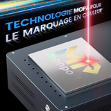 Graveur et machine de marquage laser à fibre MOPA intégré Monport GM 60W Pro avec mise au point automatique