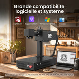 Monport GM 10W PRO Machine de gravure laser UV (gravure intérieure) – Marquage laser UV professionnel avec technologie laser froid 355 nm