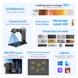 Monport GPro 200W MOPA Machine laser à fibre Vision – Avec système de vision pour un positionnement automatique, une gravure métallique précise et un marquage laser