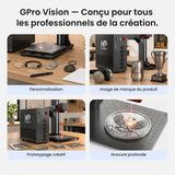 Monport GPro 200W MOPA Machine laser à fibre Vision – Avec système de vision pour un positionnement automatique, une gravure métallique précise et un marquage laser