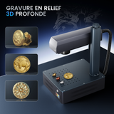Graveur laser à fibre intégré et machine de marquage Monport GM 20W Pro avec mise au point automatique - Machine