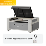 Monport 150W CO2 intégré Système de refroidissement à eau Machine à graver laser & Cutter avec (1600x 1000mm) surface de gravure