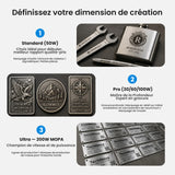 Monport GPro 200W MOPA Machine laser à fibre Vision – Avec système de vision pour un positionnement automatique, une gravure métallique précise et un marquage laser