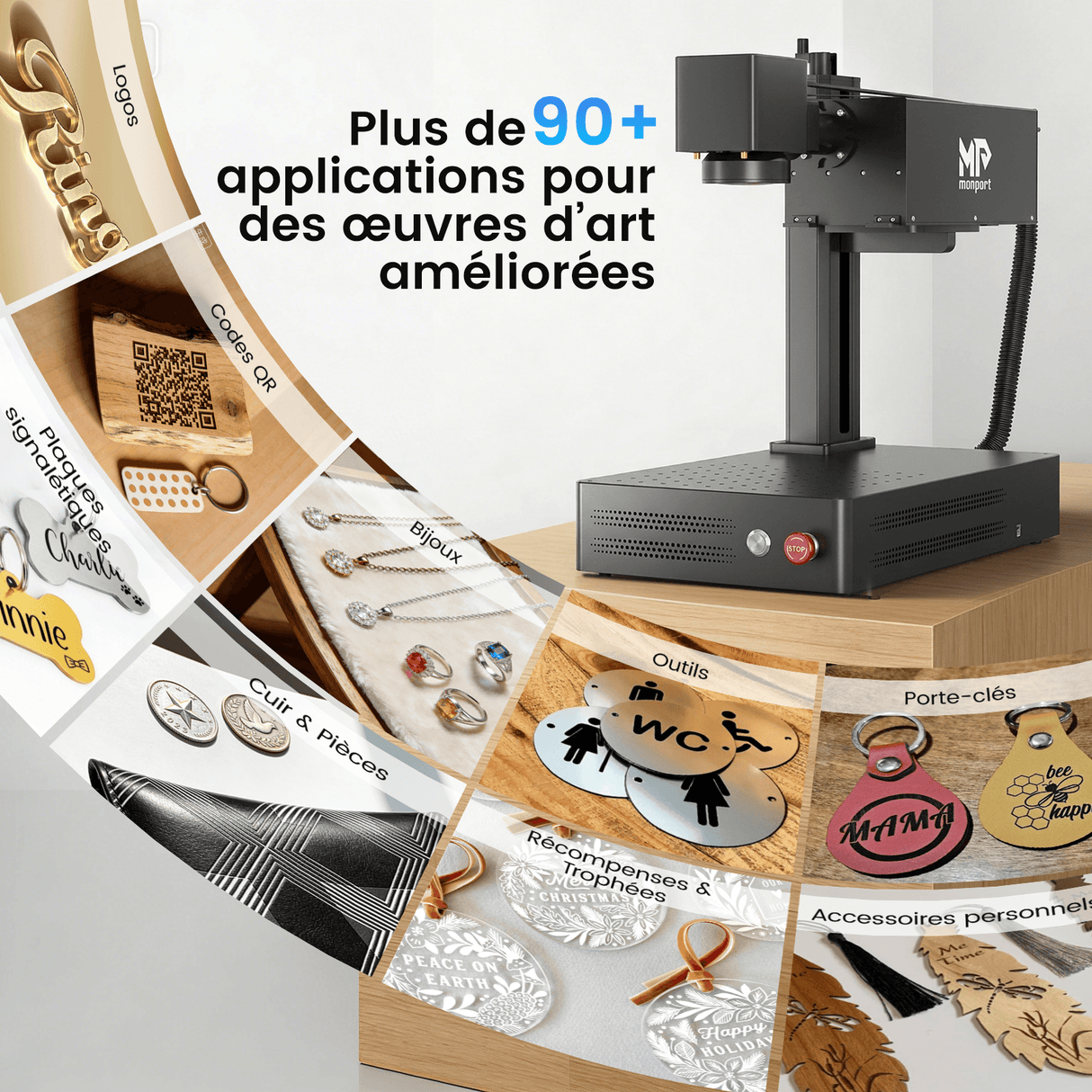 Monport 10W Graveur et Marqueur Laser UV
