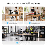Monport 260W Système d’aspiration des fumées laser avec filtration à 4 niveaux – Pour machines de gravure laser CO₂ et fibre