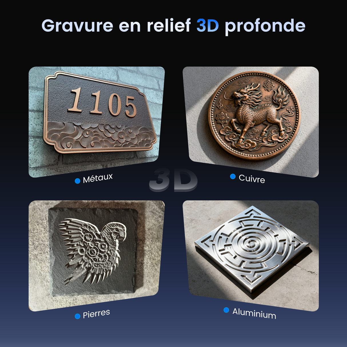 Monport GT 30W Graveur et machine de marquage laser à fibre séparé avec autofocus (150 mm × 150 mm) – Appareil