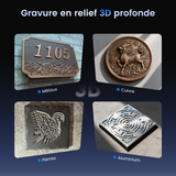 Monport GT 80W Graveur et machine de marquage couleur laser à fibre MOPA séparé avec autofocus – Appareil