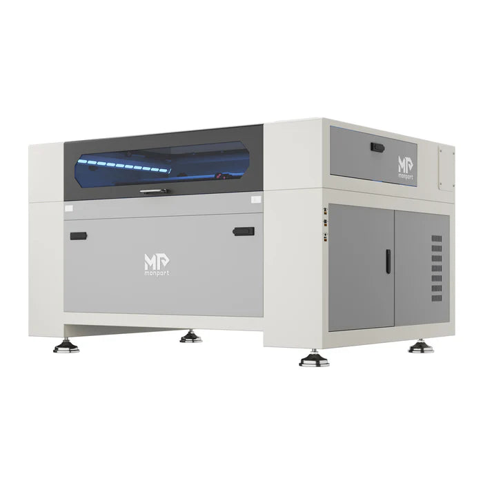 Monport Effi 13S version améliorée machine de gravure et de découpe laser CO2 130W avec fonction de mise au point automatique et refroidisseur d'eau intégré