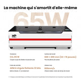 Monport Reno65 Pro Vision 65W – Machine de gravure et de découpe laser CO₂ de bureau (600x400mm) avec caméra HD 8MP, support de mise au point automatique magnétique et système de refroidissement par eau intégré