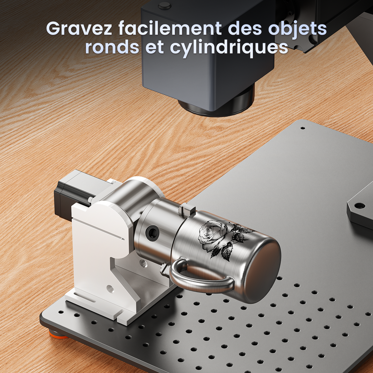 Monport GT 100W Graveur et machine de marquage couleur laser à fibre MOPA séparé avec autofocus – Appareil