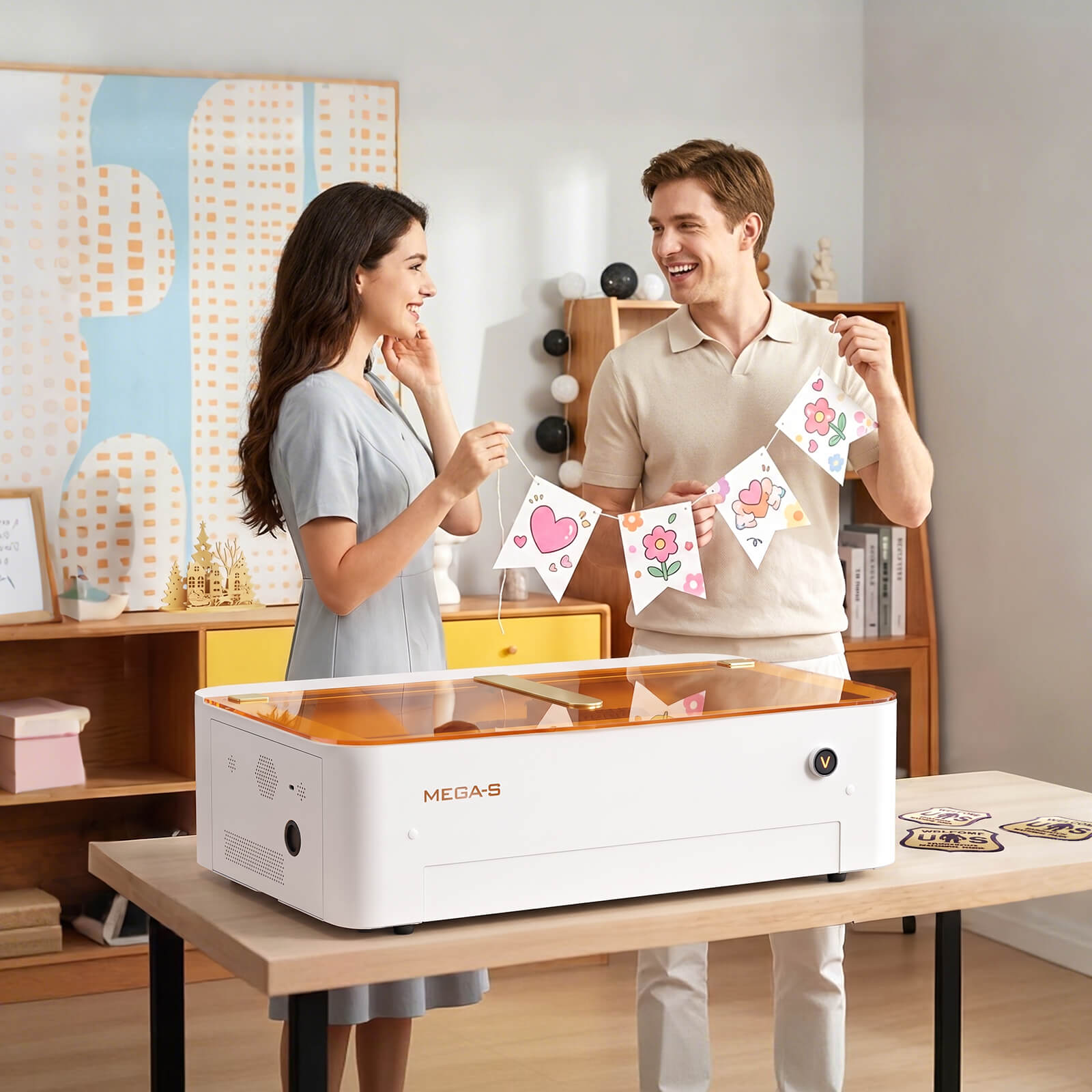 Monport MegaS – Mise à niveau de la série Mega : graveuse et découpeuse laser CO₂ 70 W avec précision intelligente