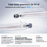 Monport Effi9S Laser CO₂ de gravure et de découpe amélioré 90 W (914 × 610 mm) avec mise au point automatique et refroidisseur d’eau intégré 4,9 (18 avis)