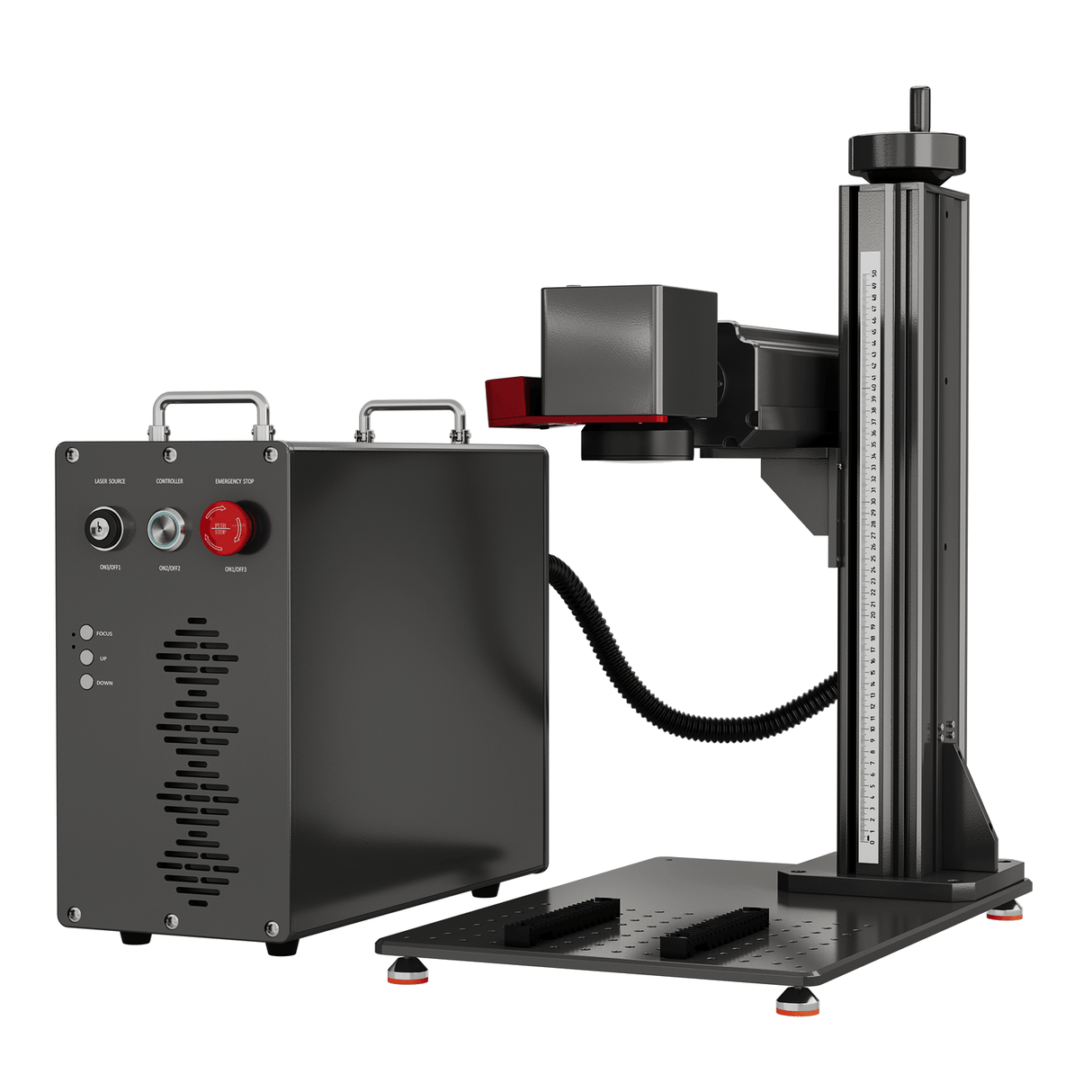 Monport GPro 100W MOPA Machine laser à fibre Vision – Avec système de vision pour un positionnement automatique, une gravure métallique précise et un marquage laser