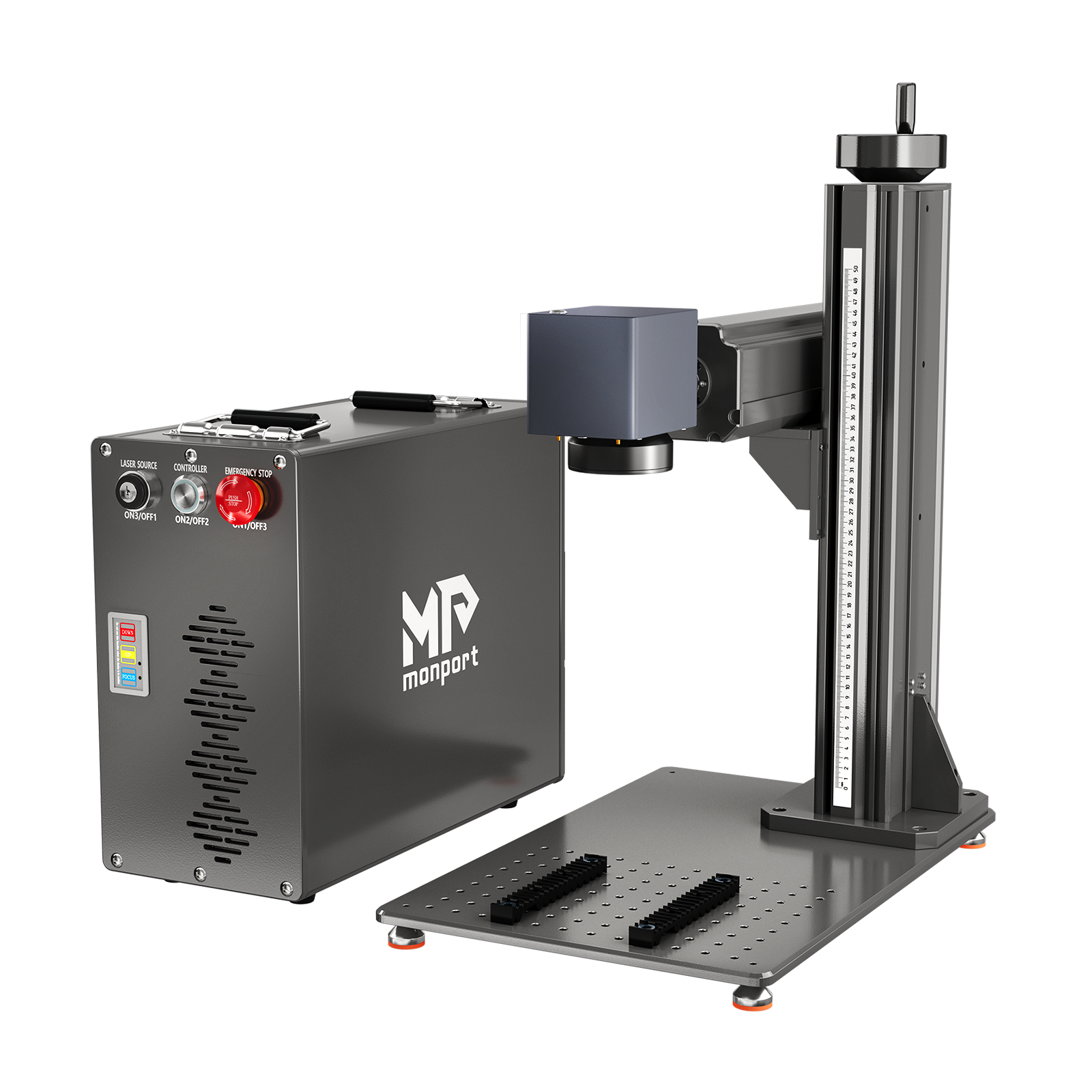 Monport GT 60W Graveur et machine de marquage couleur laser à fibre MOPA séparé avec autofocus – Appareil