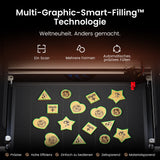Machine de gravure et de découpe laser CO₂ de bureau Monport Reno 65 Pro (600x400mm) et 65 Pro Vision, équipée d'une caméra HD 8MP et d'une fonction de remplissage automatique intelligente