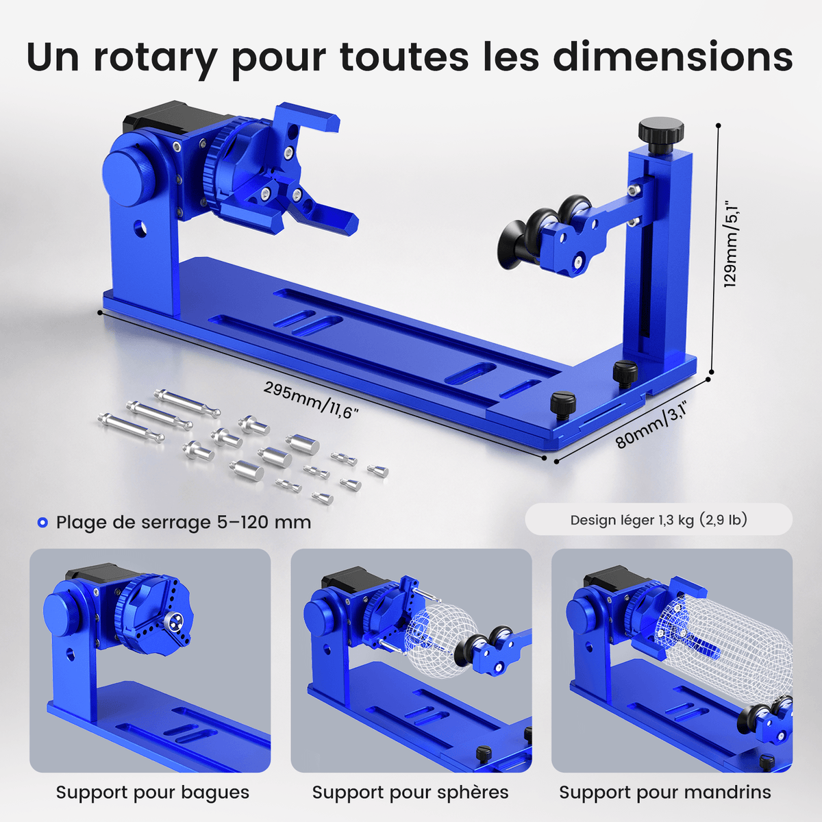 Axe rotatif multifonction amélioré pour Reno/Gpro Vision