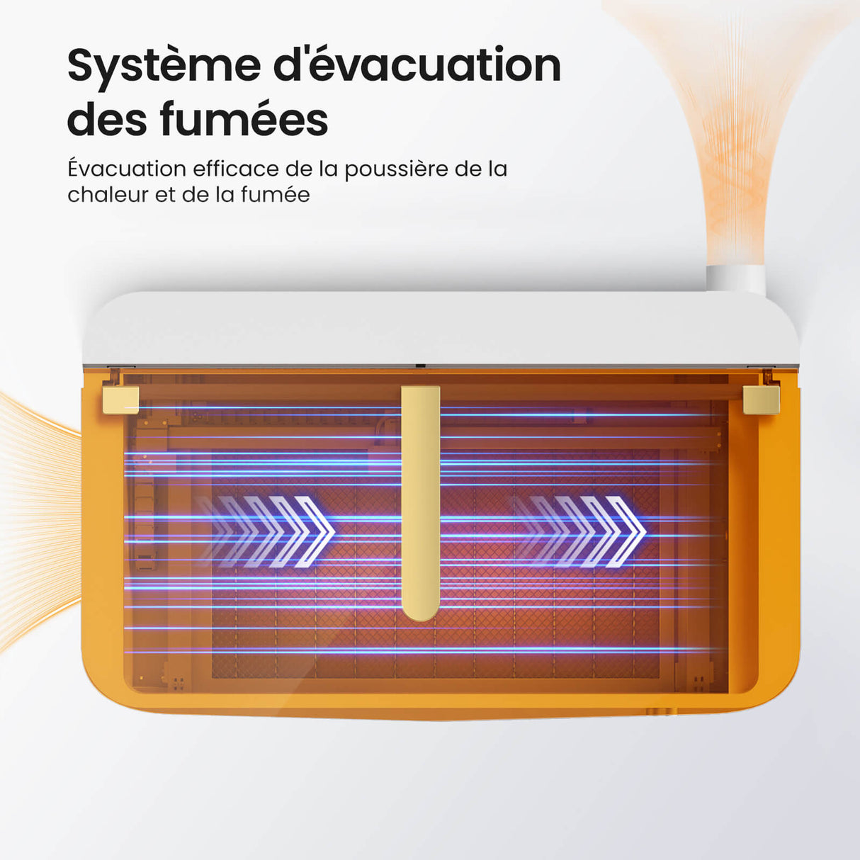 Monport MegaS – Mise à niveau de la série Mega : graveuse et découpeuse laser CO₂ 70 W avec précision intelligente
