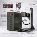 Monport GPro 200W MOPA Machine laser à fibre Vision – Avec système de vision pour un positionnement automatique, une gravure métallique précise et un marquage laser