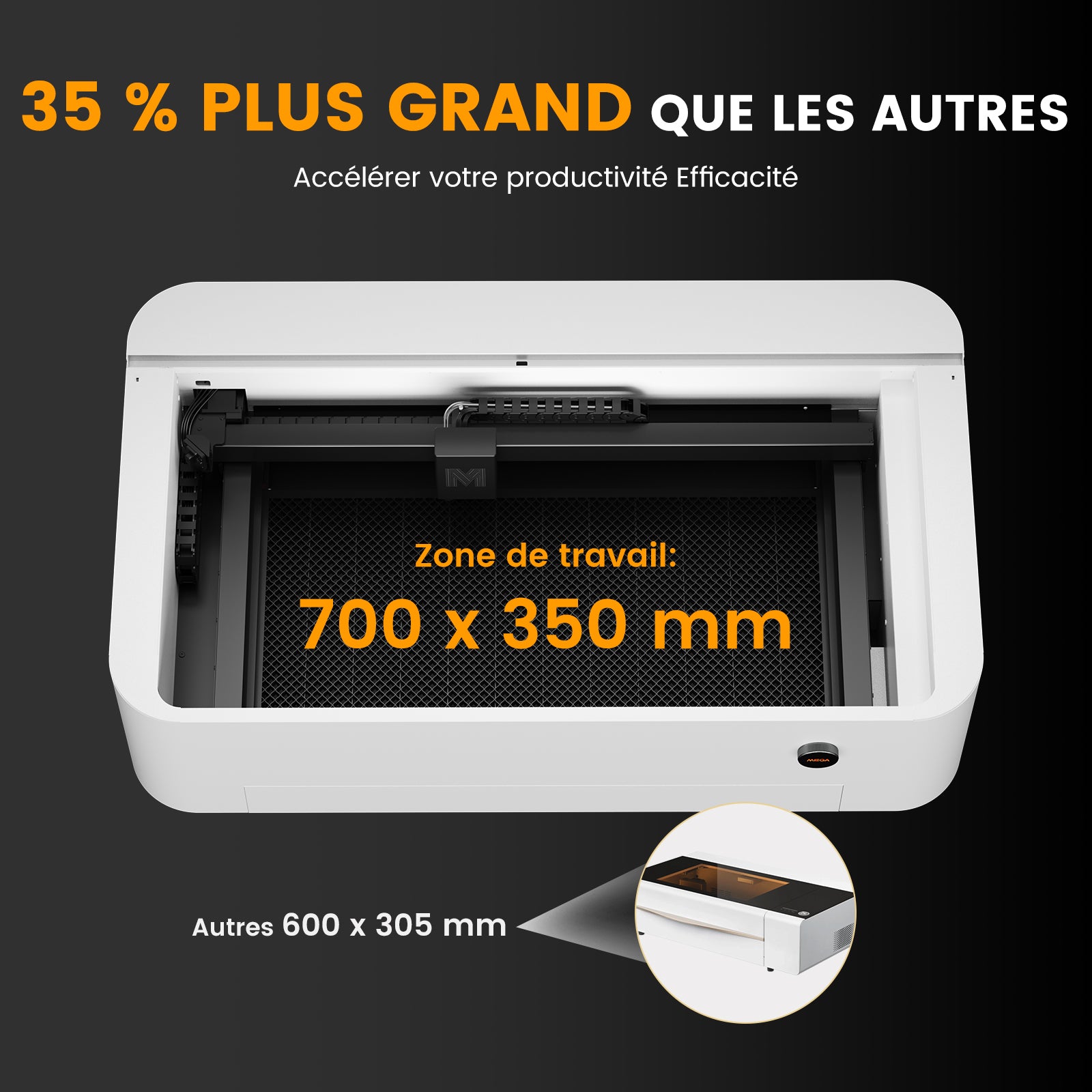 Monport Mega : La première machine à graver de bureau intelligente de 70 W au monde